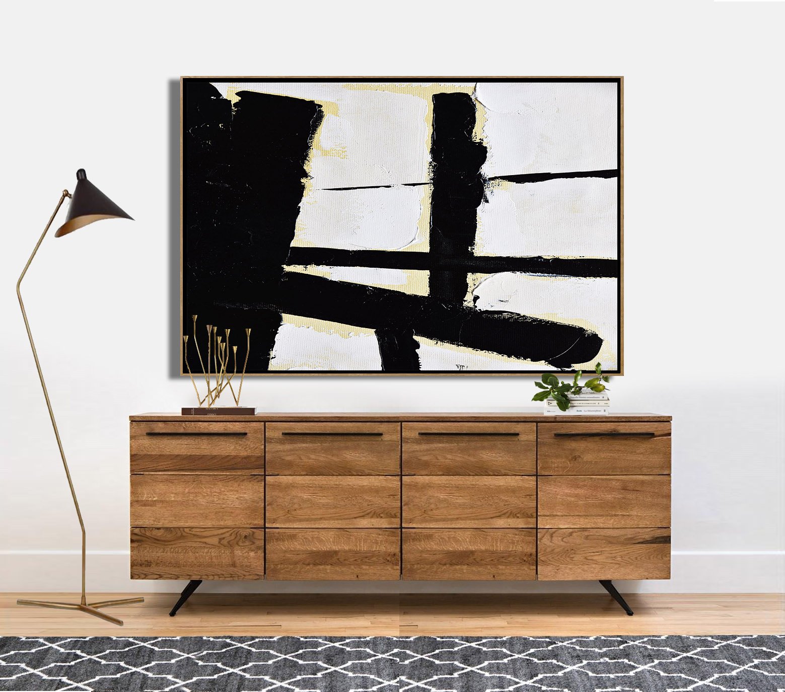 Horizontal Palette Knife Minimalist Art #C41Z - Click Image to Close